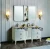 Import Contemporary America white bathroom vanity double basin hotel bathroom furniture from China