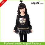 Cool Girls Suit Fall Boutique Girl Clothing Outfit Beads Embroidered Top+ Skirt Two Pieces Girl Clothing Set