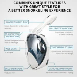 COPOZZ Full Face Scuba Diving Mask Anti Fog  with Camera Mount Underwater Wide View Snorkel Swimming mask for Adult Youth