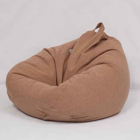 Cover Bean-Bag Living-Room Lounger-Seat, Linen Lazy-Sofa Bedroom Washable Bean Bag#