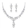 Cross-border exclusive bridal necklace set,  wedding collocation earrings, necklace set  jewelry sets natural loose diamonds