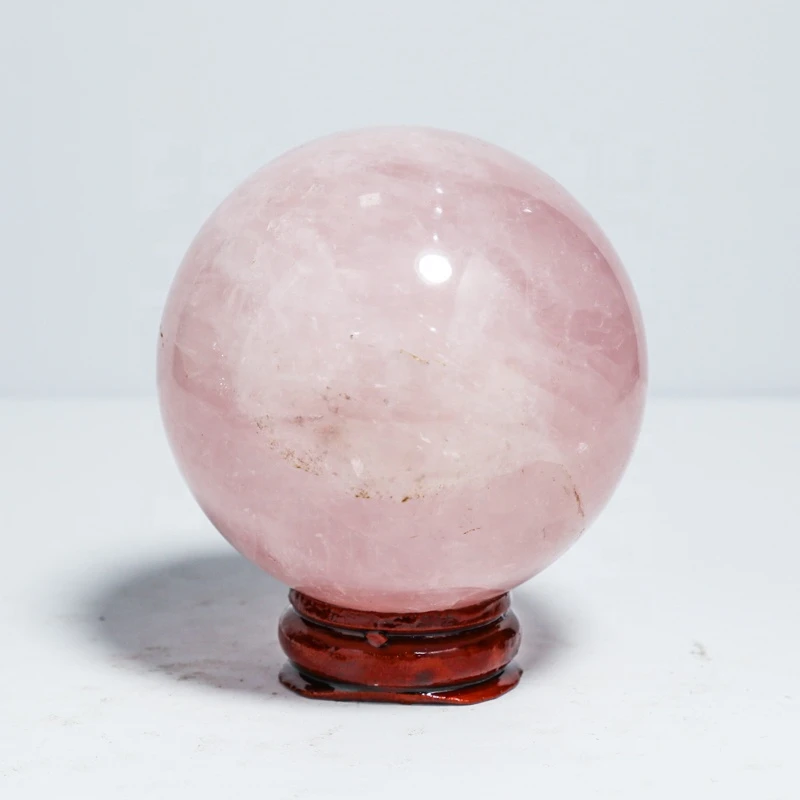 Crystals Healing Stones Ball Rose Quartz  Sphere Reiki Stone Crafts  For Meditation