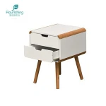 Custom Bamboo Legs Mdf Wooden Bedside Table