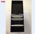 Custom Black False Eyelash Extension Storage Organizer Box Acrylic Lash Box with Eyelash Pallets