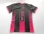 Import custom colored strip design common style tshirt soccer team uniforms from China