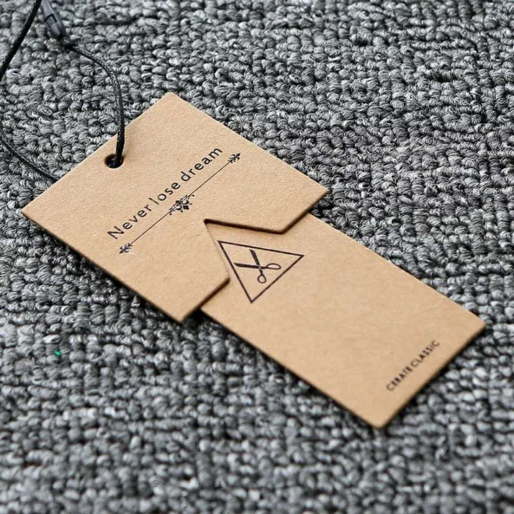 Buy Custom Cut Dotted Line Price Hang Tag With Cotton String from ...