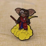 Custom Cute Cartoon Label Metal Crafts Girl Hat Pin Enamel Rainbow Cloud Lapel Pin Badge