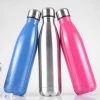 Custom double wall vacuum insulated stainless steel thermos vacuum flask Swelling cola shape sport water bottle