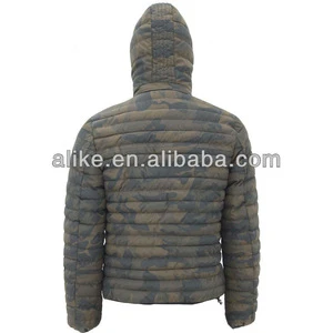 custom fashion Camouflage Printing Ultra Light Feather Coat down Jacket For winters men