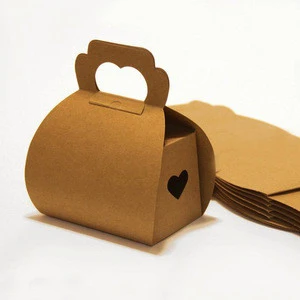 Custom Foldable small kraft paper cookie bread boxes christmas cake boxes