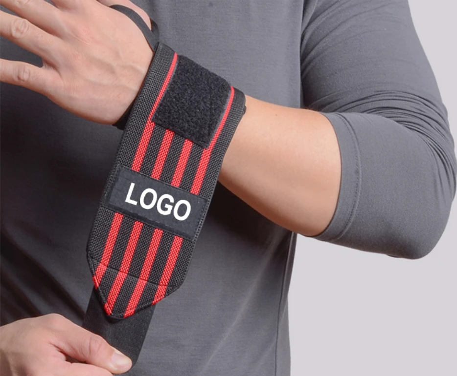 Custom Logo adjustable Wrist band Support Belt Training Protector Wrist sweat bands Splint Brace Weightlifting Wrist Wraps gym