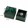 Custom Logo Printed Luxury Wholesale Christmas Gift Paper Box Dark Green Jewelry Box With White Ribbon Paper Bags