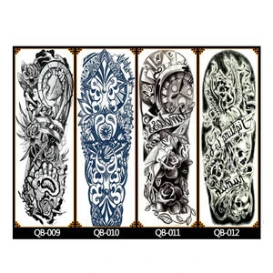 Custom metal designs arm and hand fashion style tattoo sticker