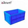 Custom plastic containers turnover box plastic folding storage crate with locks handle lids