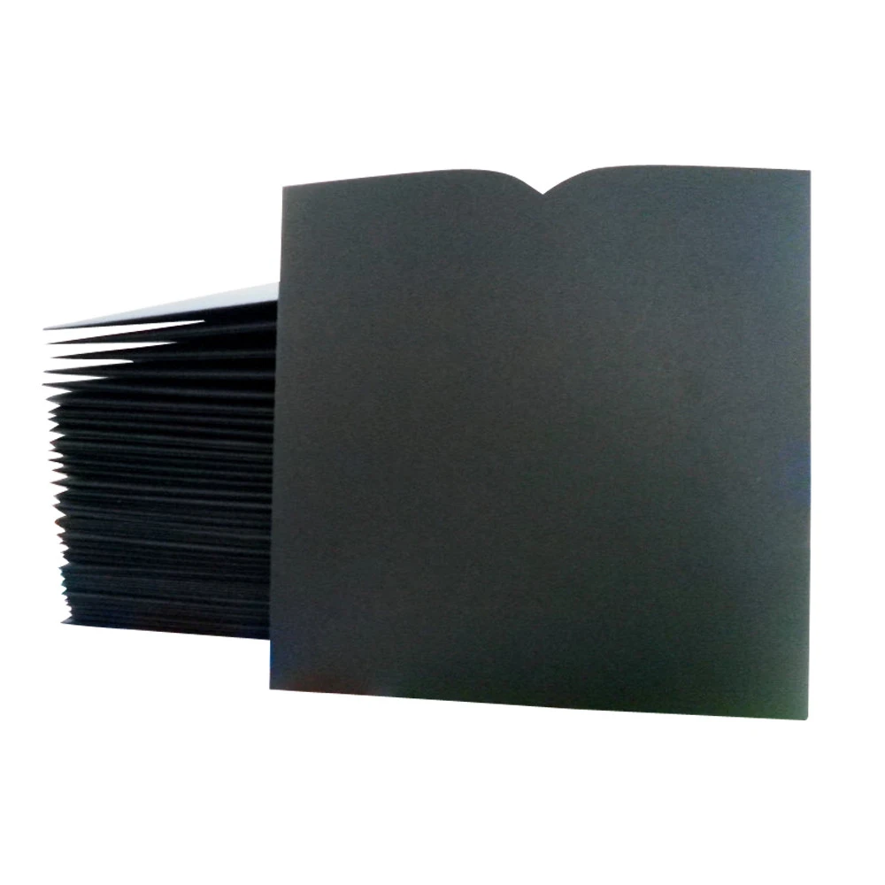 Custom recycled black kraft craft packaging paper envelope