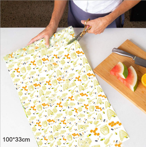 Custom Reusable beeswax food wraps cotton organic food wrap roller bee wax food warp