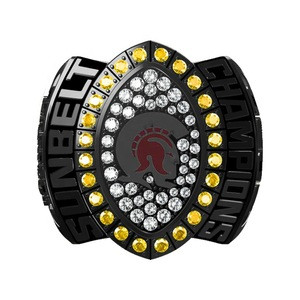 custom ring with ring shank details changeable mens sports football champions ring