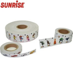 Custom Temporary Tattoo Sticker Roll For Bubble Gum Packing