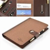 Custom top quality PU leather notebook with power bank