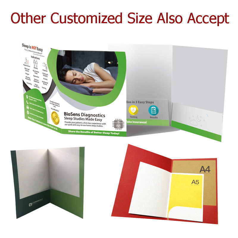 Buy Customised Logo 2 Pockets Custom Plastic File Company Presentation ...