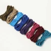 Customizable high quality cheap 6-7mm width 50-200cm round oval shoe laces 56 colors half rope shoelaces for sneakers