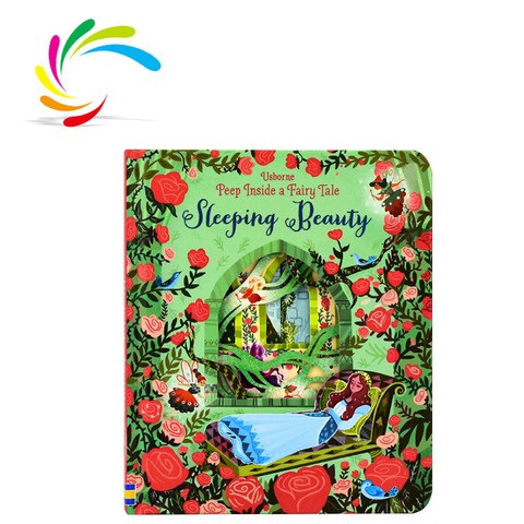 Customization high quality 3D pop up Bestseller Sleeping Beauty kids educational cardboard story book comic book in stock