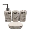 Customized 4 pcs Ceramic Bathroom Accessories Set