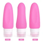 Customized Eco Squeezable Portable 3 Size Silicone Travel Bottle Set Kit