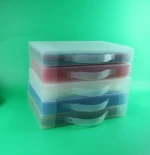 Customized factory selling handle A4 pp plastic file storage box document box with lock