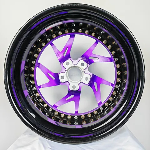Customized Forged Wheels for Passenger Cars, 5x114.3 3 Piece Alloy Wheel Rim