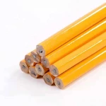 Customized Logo 7 Inches Poplar Wooden Hexagonal Yellow HB Pencil With Eraser For Office And School