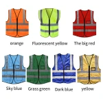Customized Logo OEM ODM 120g Polyester Water Proof Safety Reflective Vests