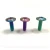 Import Customized M6*20mm gr5  thin head with torx socket  rainbow anodized titanium bolts from China