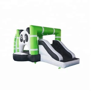 Customized Panda Inflatable Jumping Bouncy Castle Inflatable Bouncer With Basketball Hoop For Kids