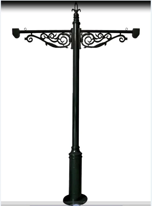 customized single arm Decorative garden light  pole