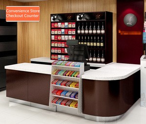 Customized size and color retail shop equipment Convenience store checkout counter