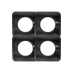Customized Stamping Production Porcelain Black 4 Pack 7.7inch Square Drip Pan Gas Range Stove Burner Top Replacement Part