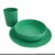Import Customized sustainable pla 100% biodegradable bamboo fiber dinnerware party kids tableware set from China