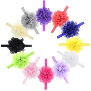 Cute Baby Girl Hairbands Chiffon Flower Headband For Women Elastic Hair Bands Girl Hair Accessories