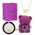 Import Cute Bear Acrylic Jewelry Box With Necklace Rotatable Eternal Rose Flower Jewelry Case For Valentines Day Gift Must Have from China
