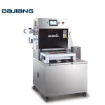 DAJIANG Meat Sea Food Plastic Tray Container Sealing Packaging Machine China Sealing Packing Food Container Machine
