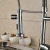 Import Deck Mounted Chrome Water Purification Dual Swivel Spout Kitchen Faucet Pull Out Long Neck Sprayer Mixer Sink Tap from China