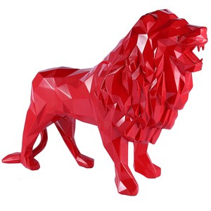Decoration Life Size Lion Animal Resin Statue Sculpture