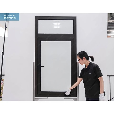 Derad high quality American style thermally broken casment window insulated glass crank out windows