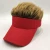 Import Design logo custom made blank  hair visor hat man hat with hair from China