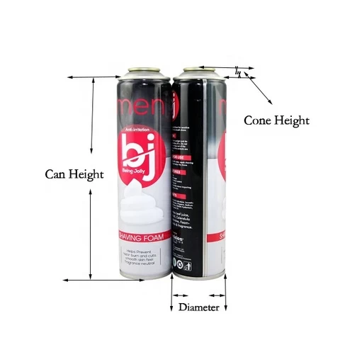 Diameter 52mm Empty Aerosol Tin Cans with CMYK Printing 300ml