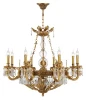 Dining Room Clear K9 Crystal Chandelier Ceiling Light Bedroom Luxury Bronze 8 Arms Pendant Light