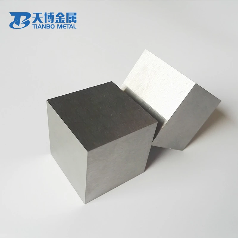 display metal MIRROR POLISHED Tungsten cube,tungsten metal ingot in stocks manufacturer baoji tianbo metal company