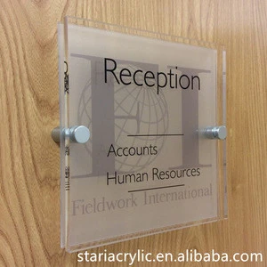 Door Sign Acrylic Plates , Green Acrylic Room Numbers Display Block