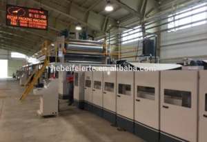 Double facer machine/corrugated paperboard making line